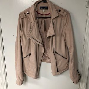 Suede motor jacket
